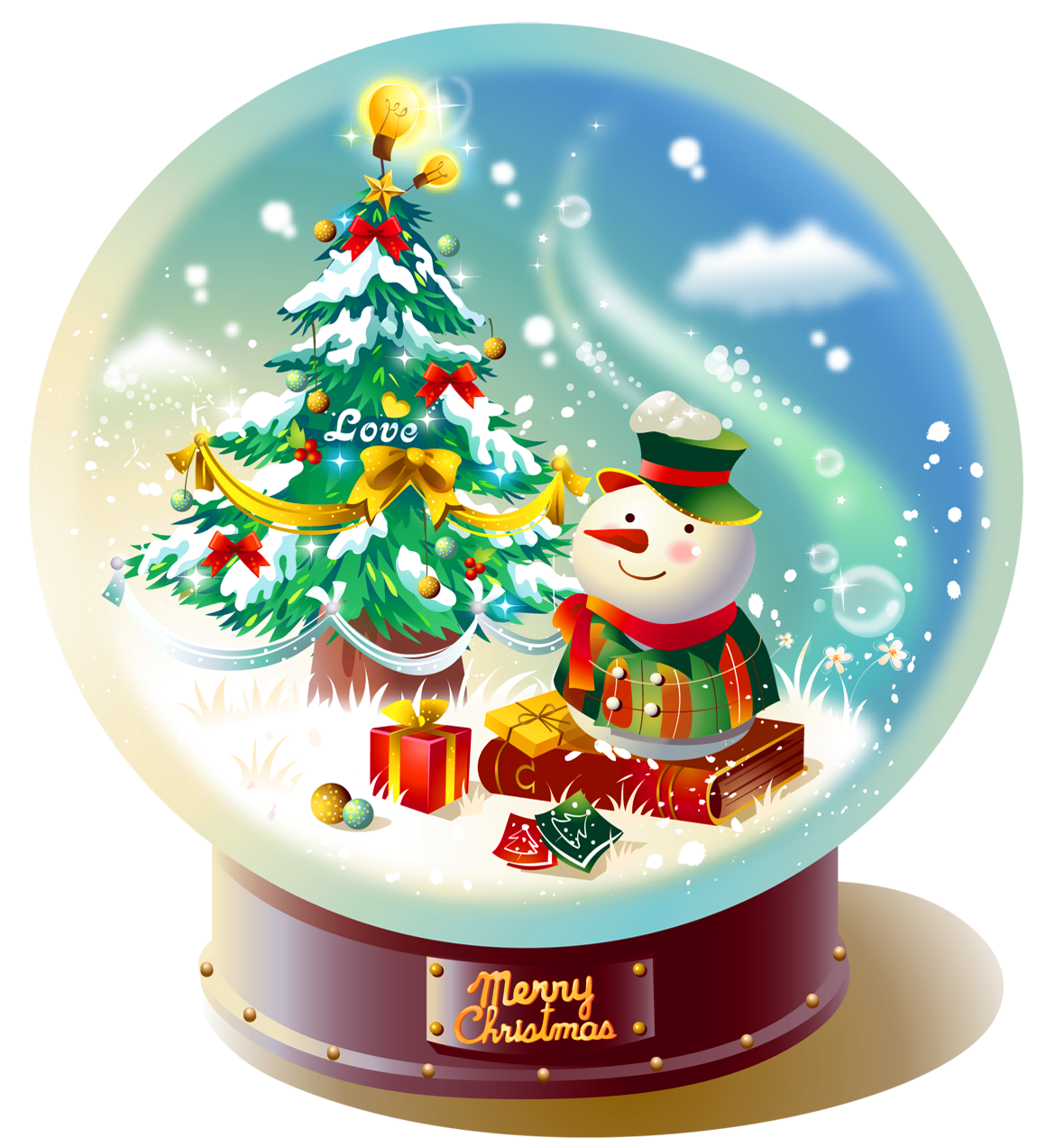 Snowman Picture Gift Snowglobe Globe Snow Christmas Transparent PNG Image