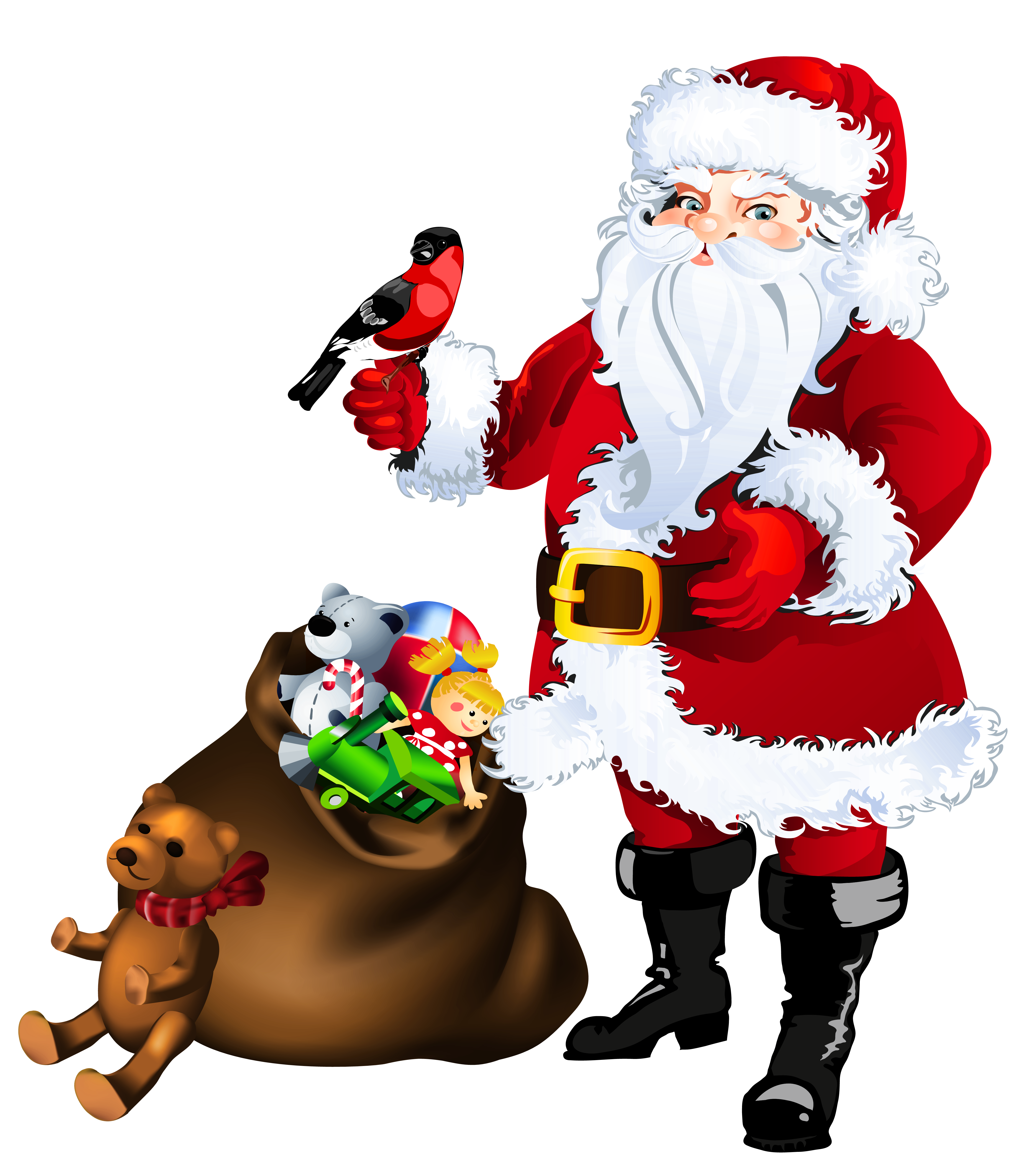 Claus Ornament Transparent Santa Toys With Christmas Transparent PNG Image