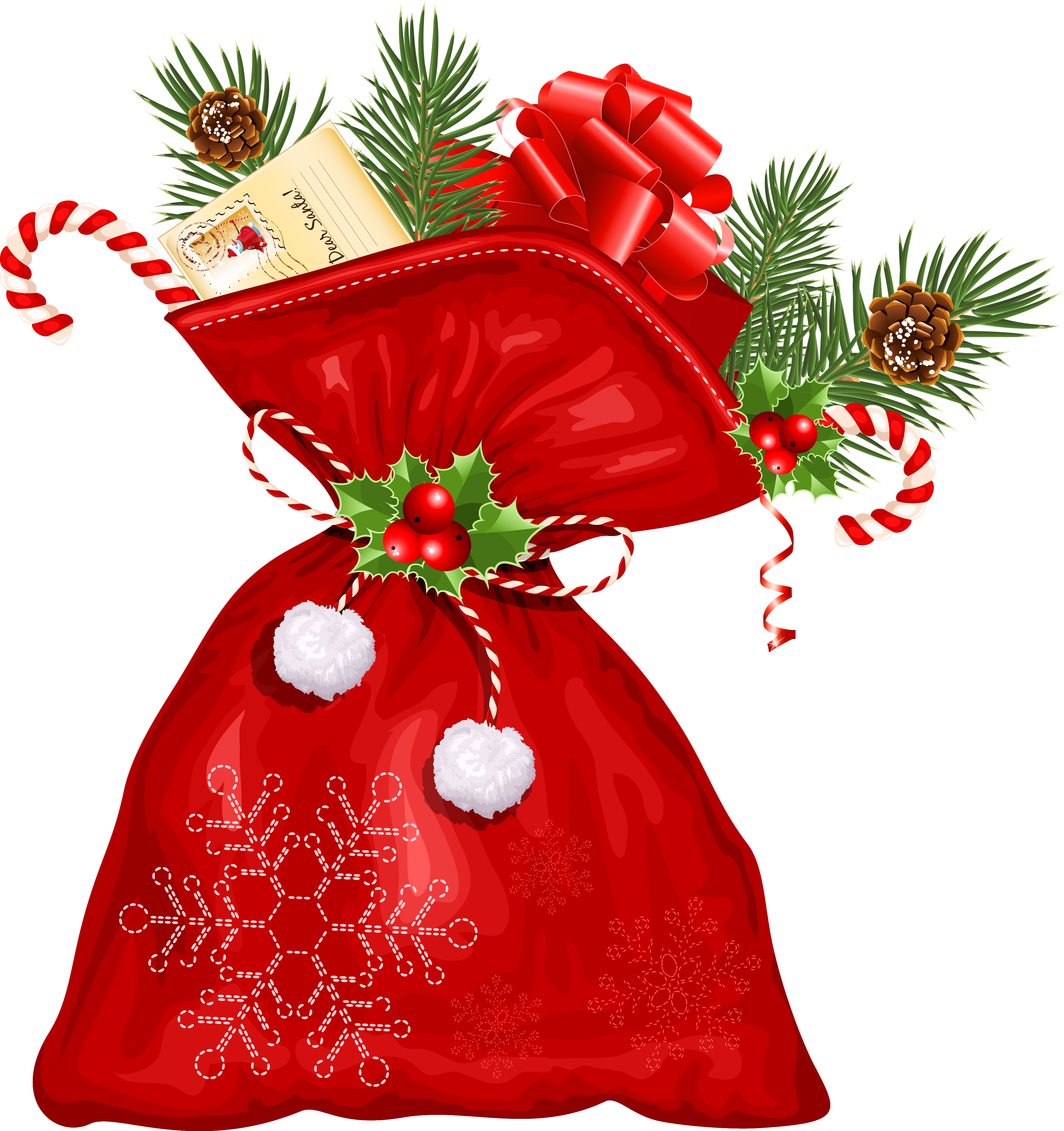 Cane Claus Candy Decoration Flower Santa Christmas Transparent PNG Image