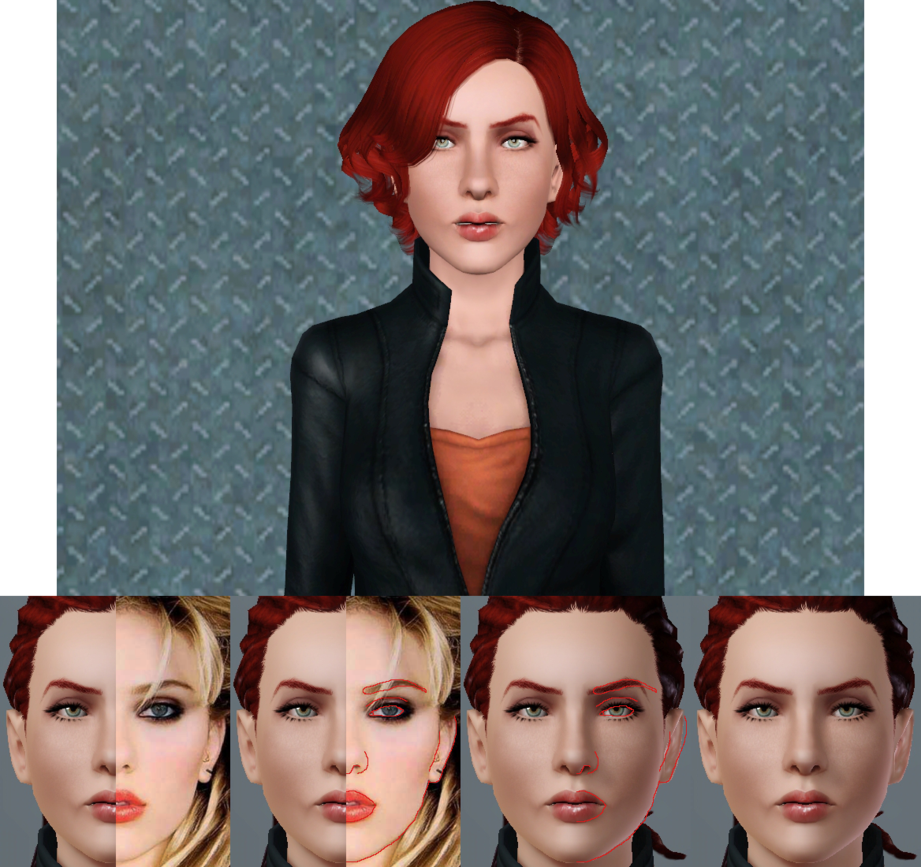 Sims Wig Johansson Brown Hair Scarlett Transparent PNG Image