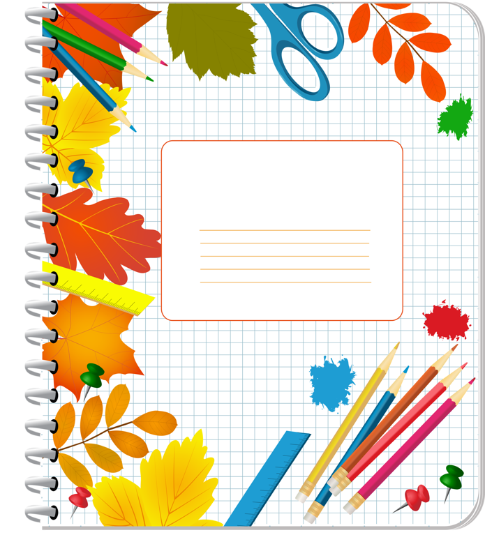 Cover School Notebook Crayon Drawing PNG Download Free Transparent PNG Image