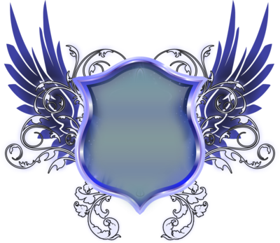 Blue Shield With Wings Transparent PNG Image