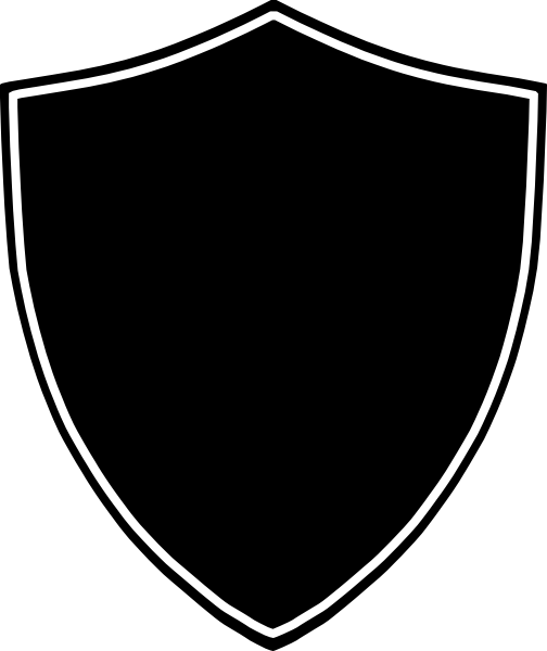 Shield Clip Art Black And White Transparent Transparent PNG Image