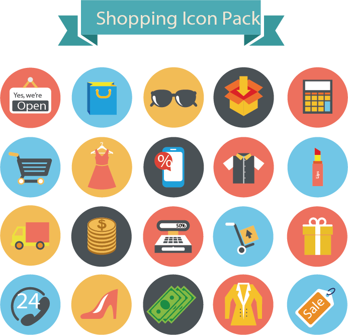 Flat Icons Shopping Icon PNG Image High Quality Transparent PNG Image