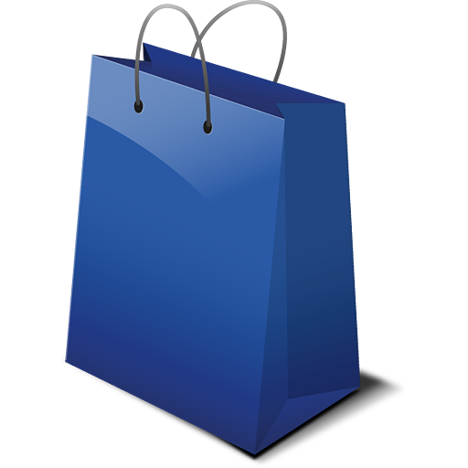 Blue Shopping Bag Transparent PNG Image