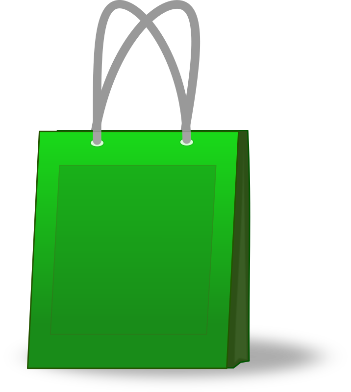 Green Shopping Bag Clip Art Transparent PNG Image