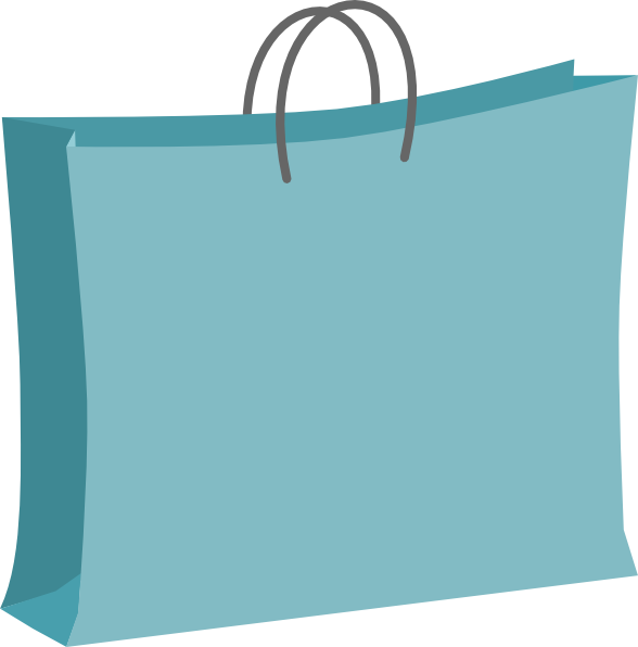 Blue Shopping Bag Clip Art Transparent PNG Image