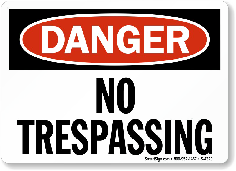 No Trespassing Sign Free HQ Image Transparent PNG Image