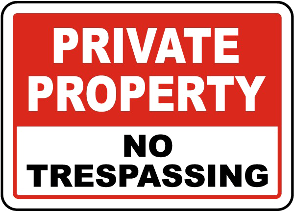 No Trespassing Sign Free HQ Image Transparent PNG Image