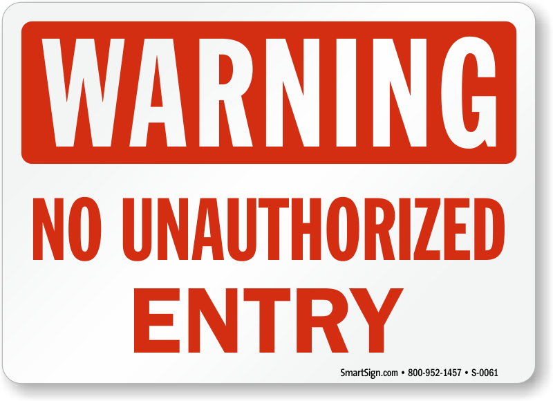 Unauthorized Sign Free Clipart HQ Transparent PNG Image