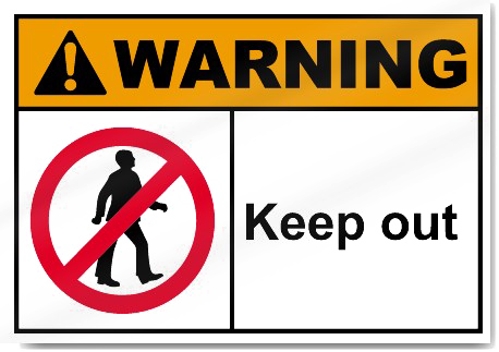 Keep Out Warning Free HQ Image Transparent PNG Image