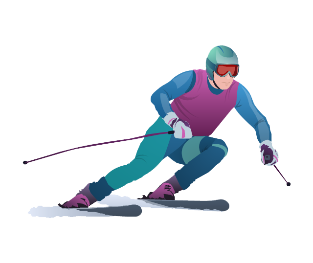 Skiing Clipart Transparent PNG Image