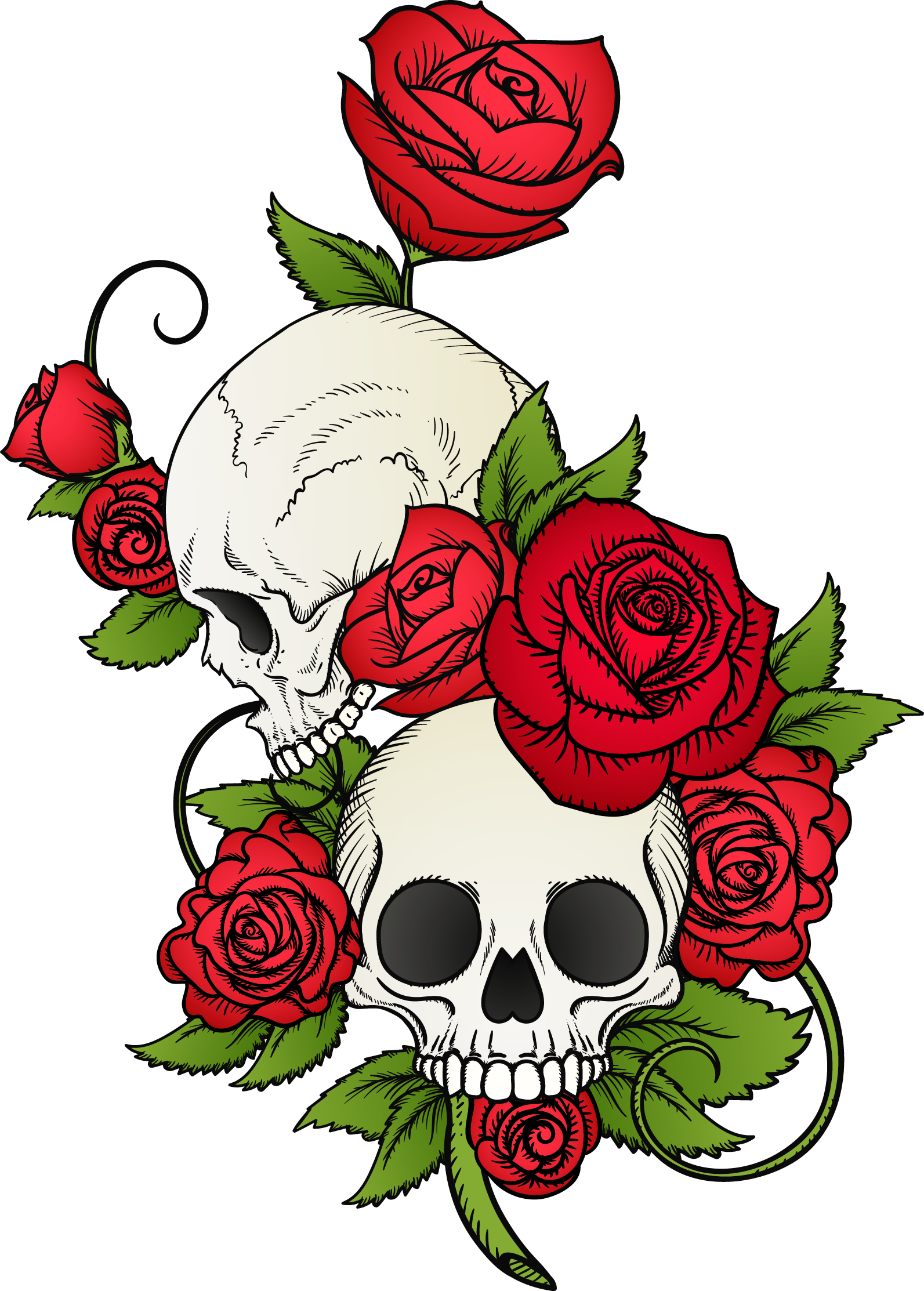 And Skull Painted Calavera Hand T-Shirt Vector Transparent PNG Image