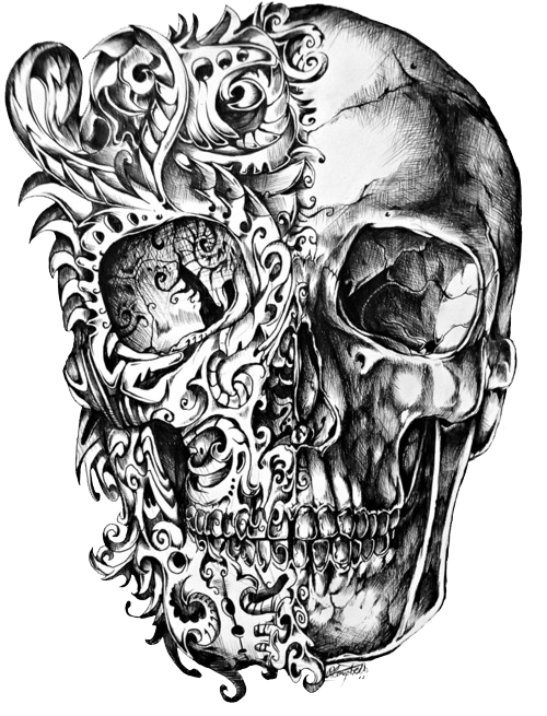 Tattoo Skull Calavera Design Drawing Cool Transparent PNG Image