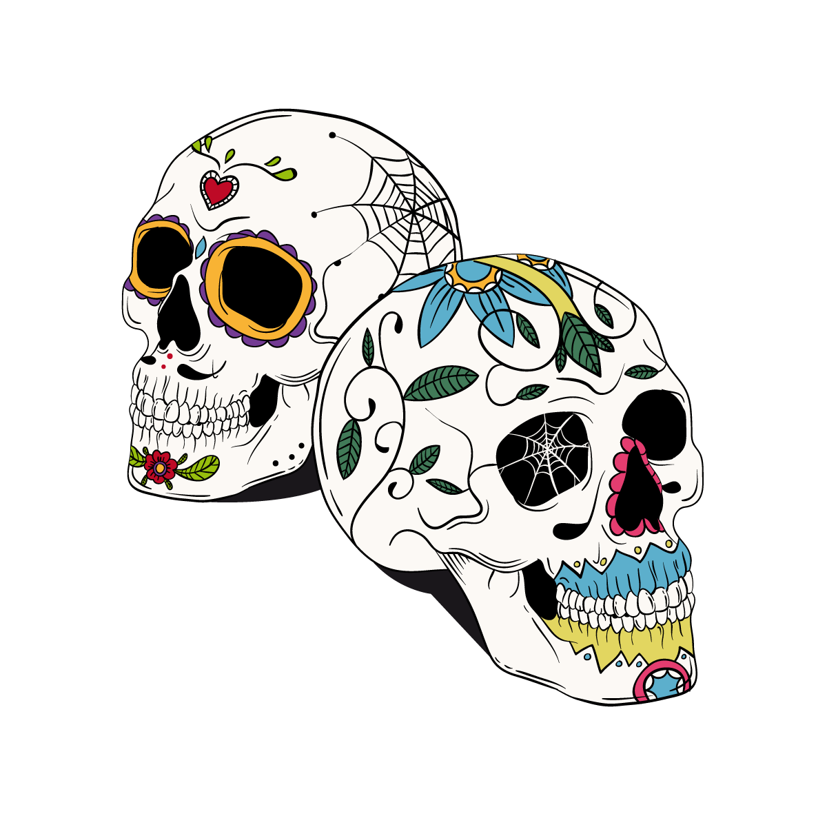 Tattoo Skull La Calavera Catrina Vector Human Transparent PNG Image