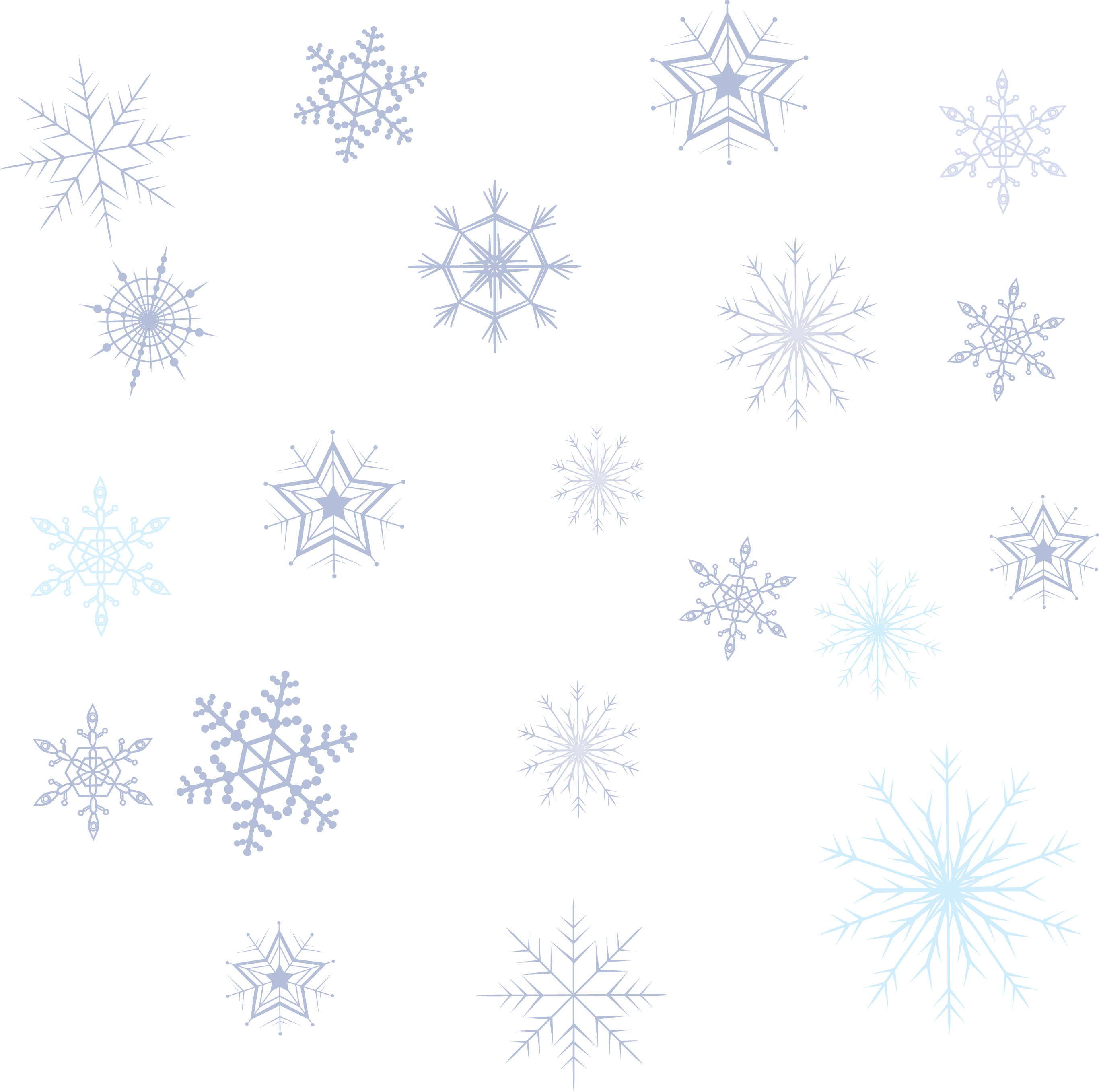 Pattern Snowflake Collection Variety Free Download PNG HD Transparent PNG Image