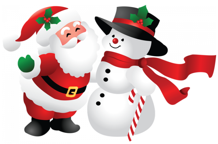 Snowman And Santa Claus Transparent PNG Image