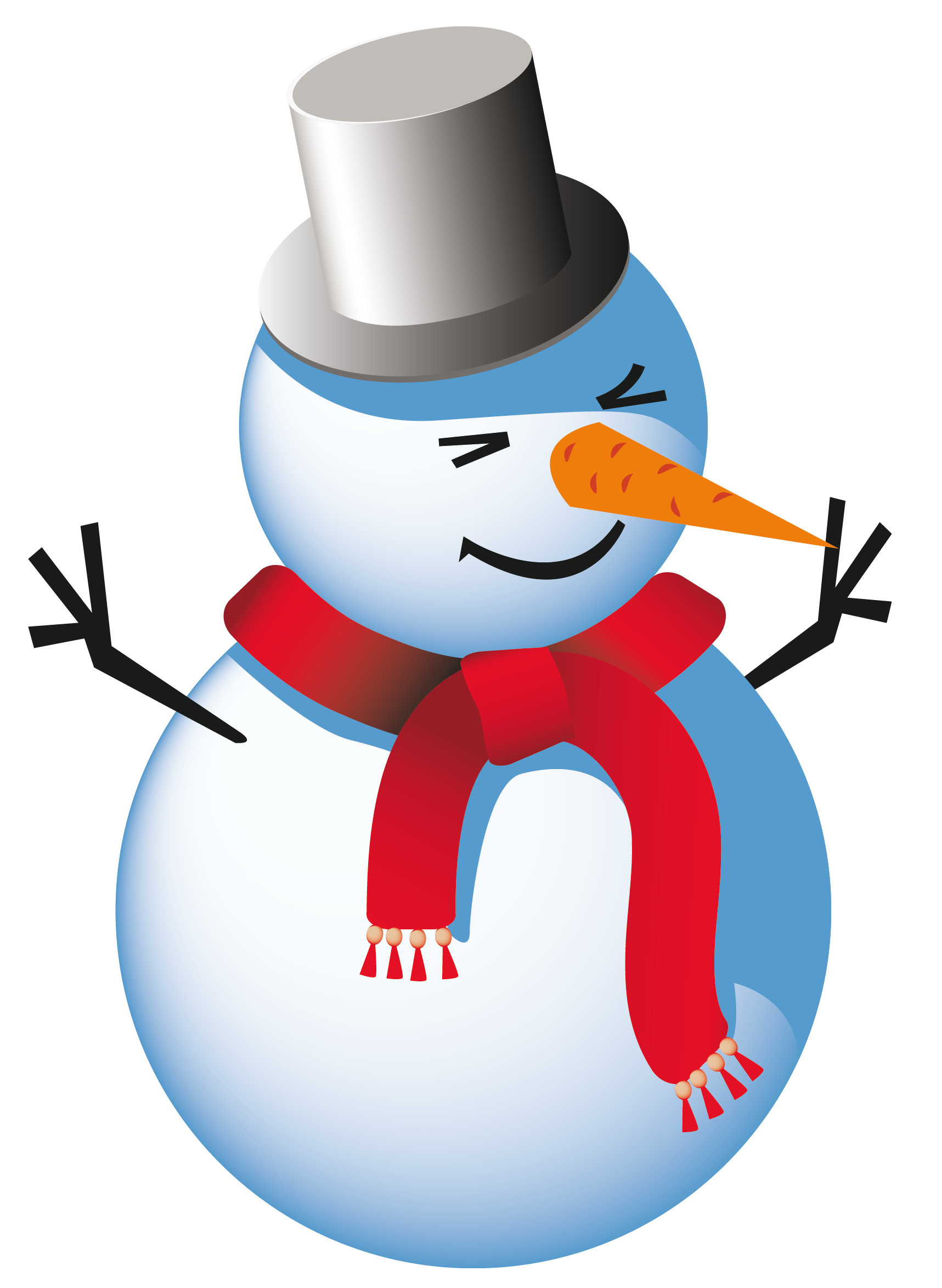 Vector Snowman Transparent PNG Image