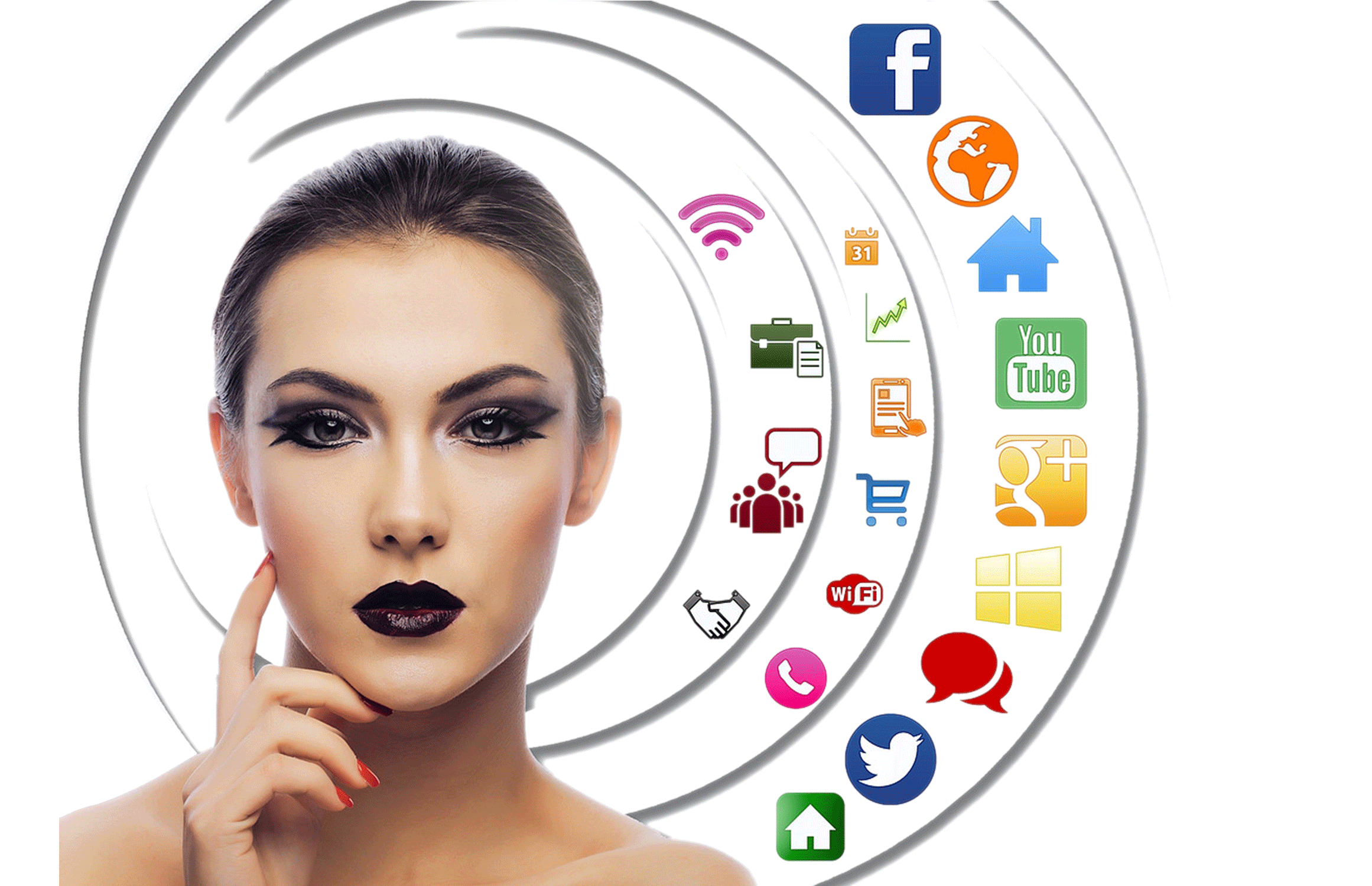 Business Thinking Media App Social Creative Digital Transparent PNG Image