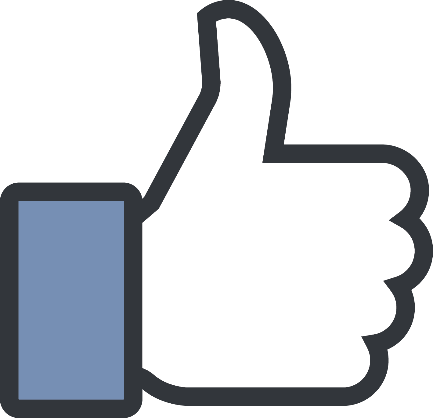 City Thumb Media Signal Facebook Social Button Transparent PNG Image