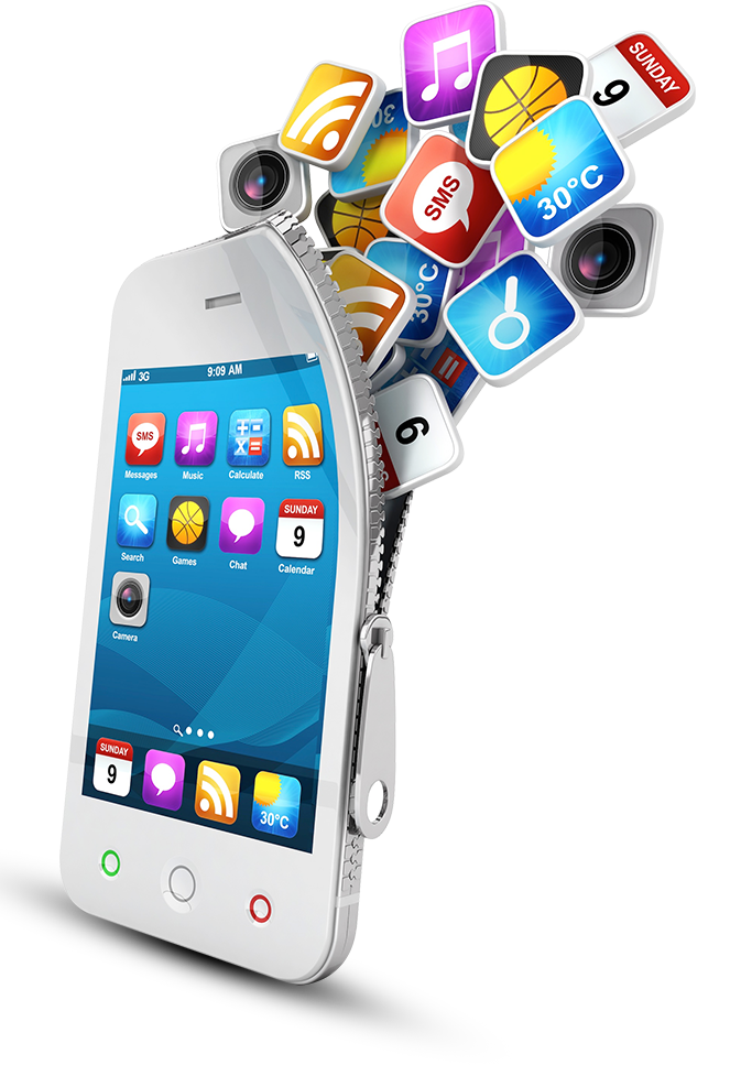 Development Mobile Media App Social Marketing Phones Transparent PNG Image