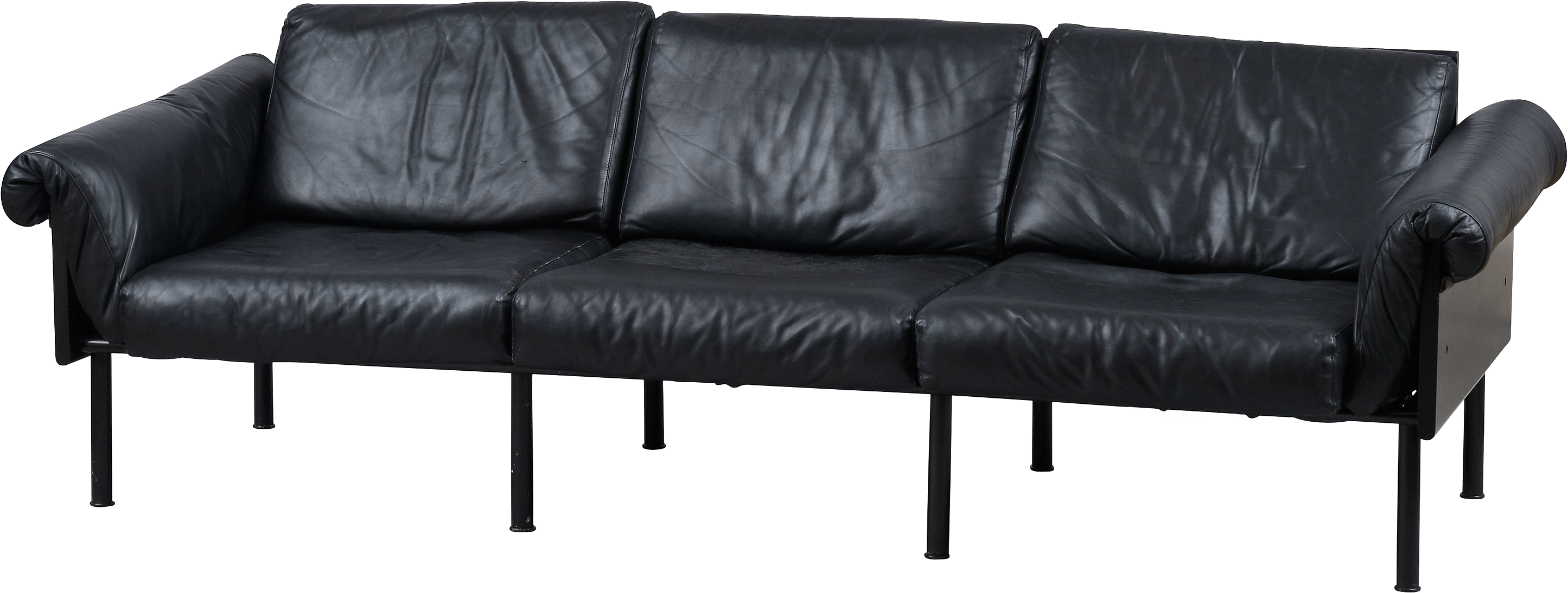 Black Sofa Png Image Transparent PNG Image