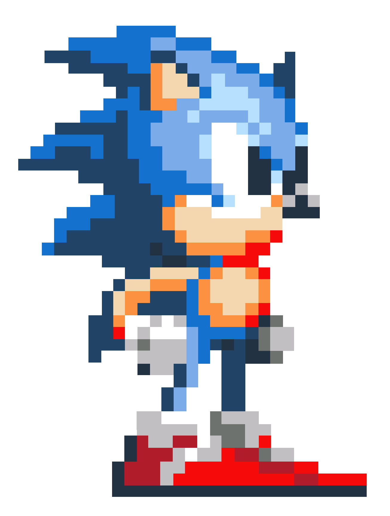 Sonic Art Pixel Line The Hedgehog Transparent PNG Image