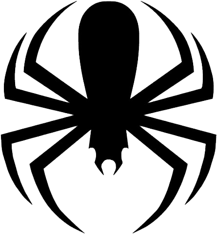 Black Spider Siluet Logo Png Image Transparent PNG Image