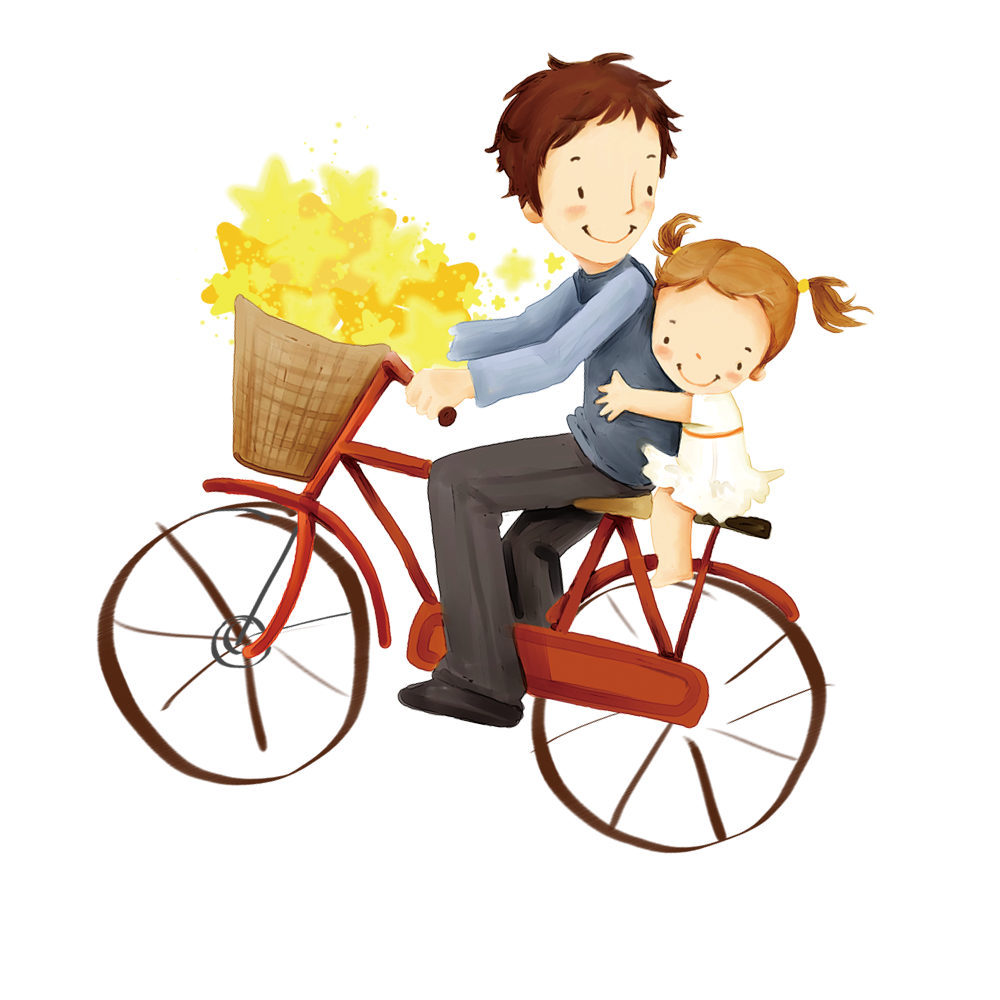 Bicycle Behavior Fathers Father Accessory Human Cartoon Transparent PNG Image