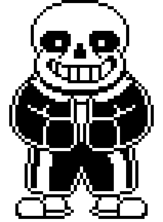 Sansserif Undertale Black White Sprite Transparent PNG Image