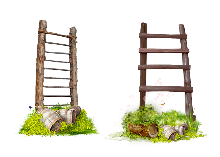 Flower Garden Ladder Frame Stairs Photography Transparent PNG Image