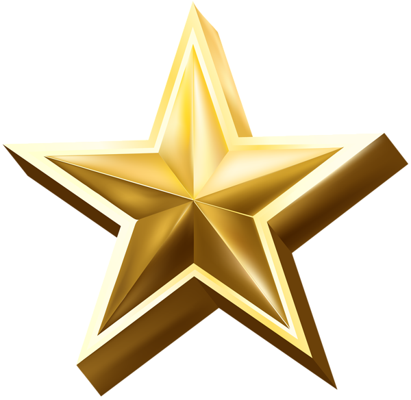 Abstract Star Gold HD Image Free Transparent PNG Image