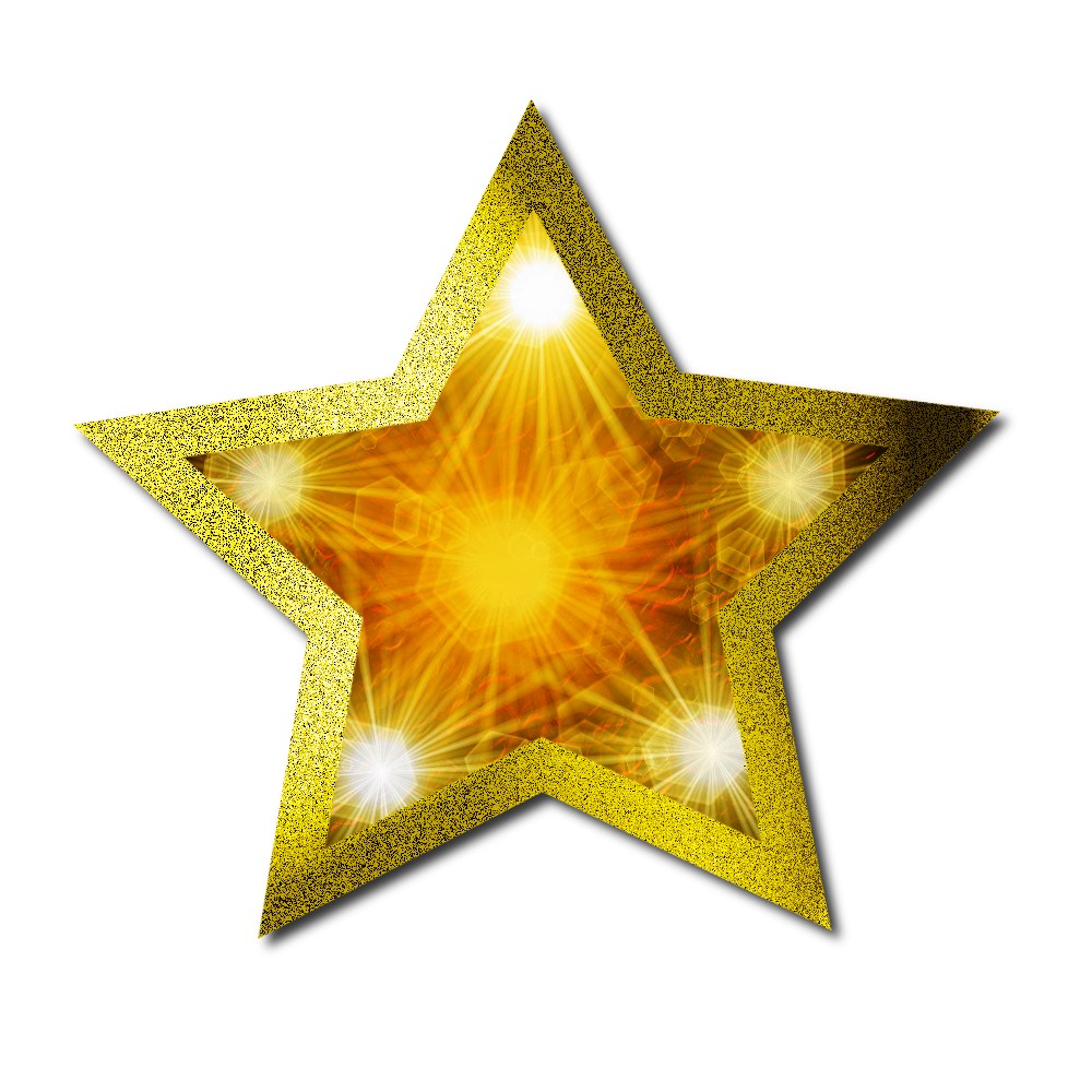 Star Glitter Gold Free PNG HQ Transparent PNG Image