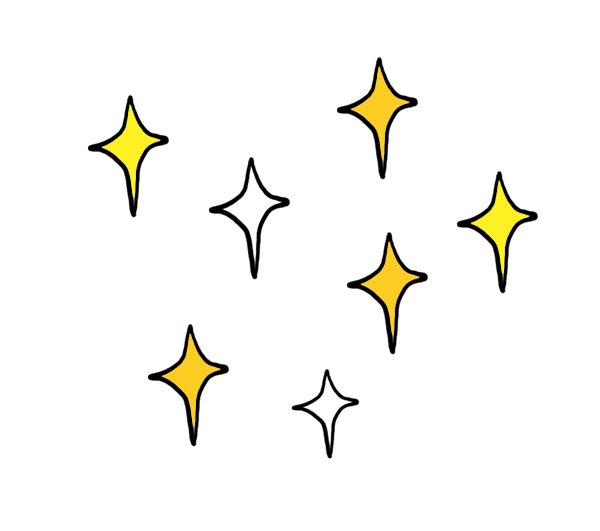 Doodle Diamond Star Free Frame Transparent PNG Image