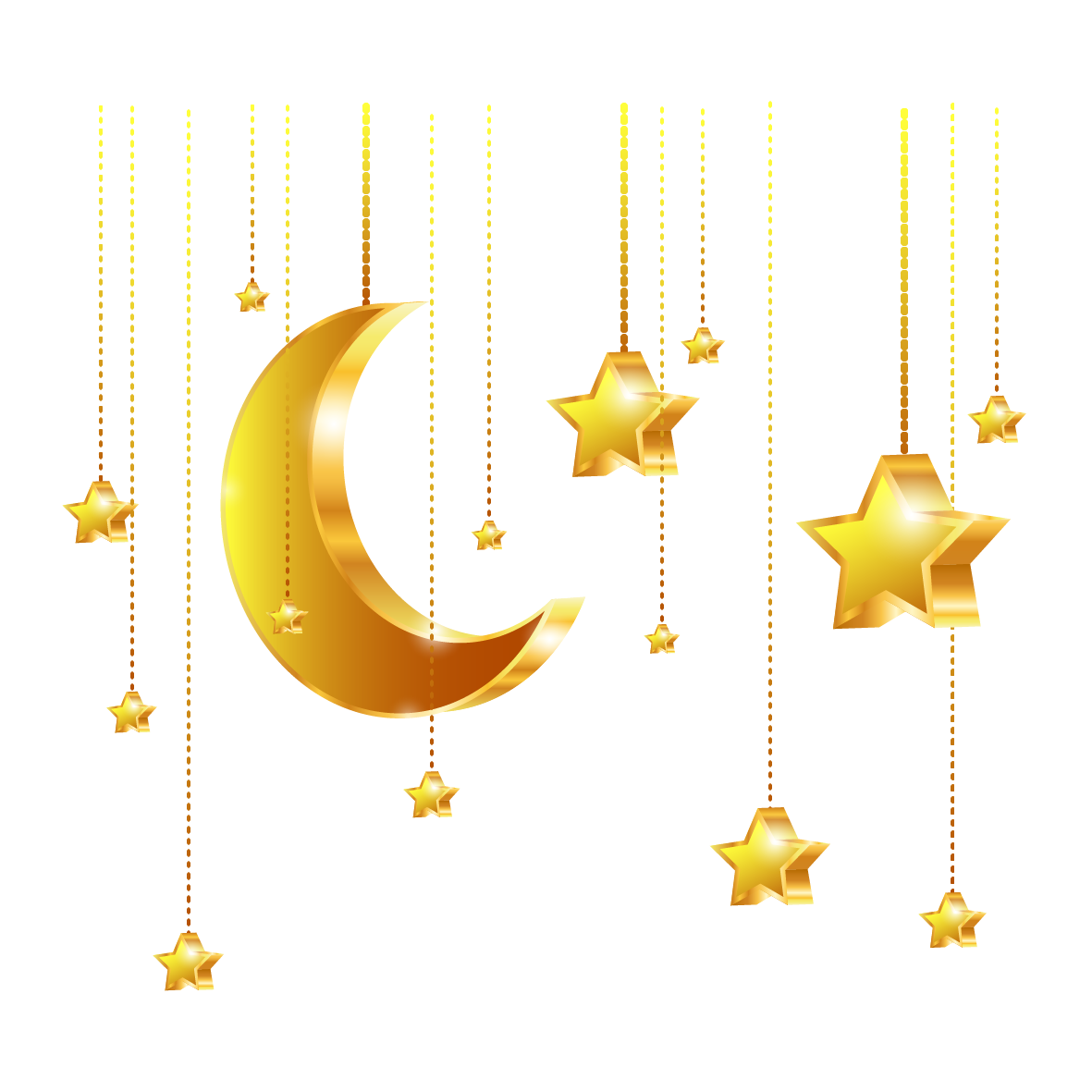 And Golden Moon Euclidean Vector Stars The Transparent PNG Image