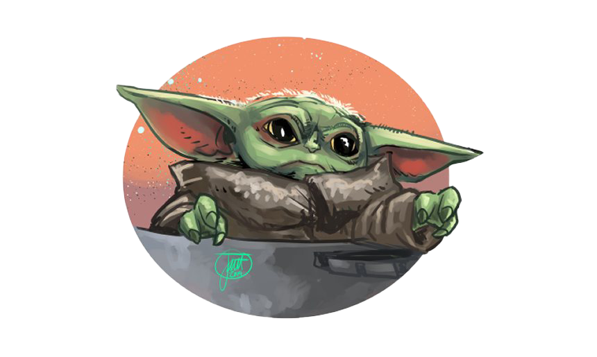 Baby Cute Star Wars Yoda Transparent PNG Image