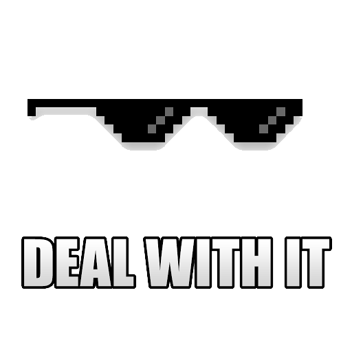 Deal With It Sunglass Transparent Background Transparent PNG Image