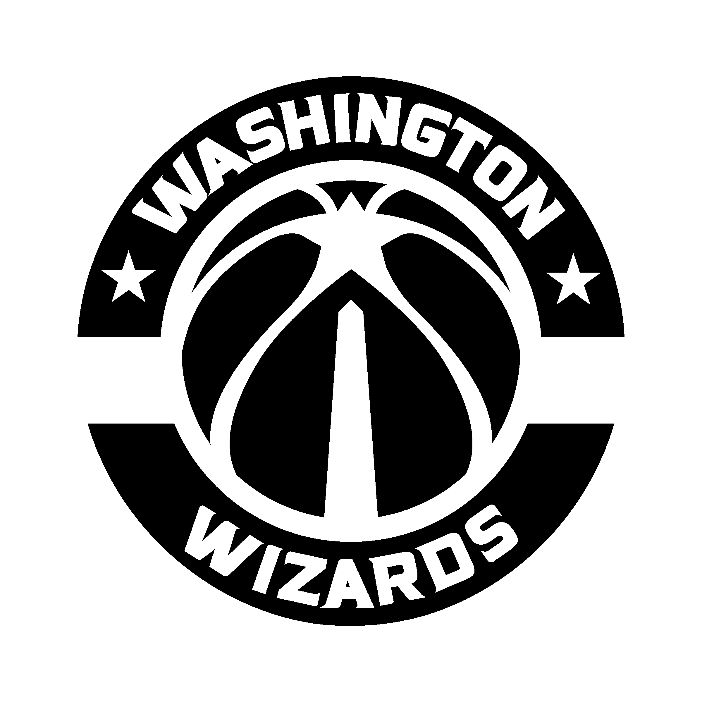 Capitals Washington Wizards Black Logo Nba Transparent PNG Image