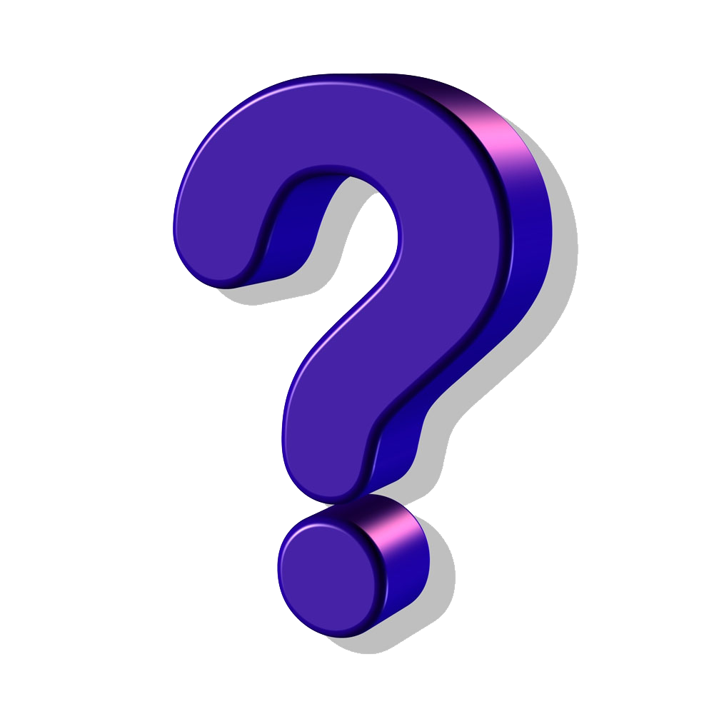 Space Purple Symbol Question Mark Threedimensional Transparent PNG Image