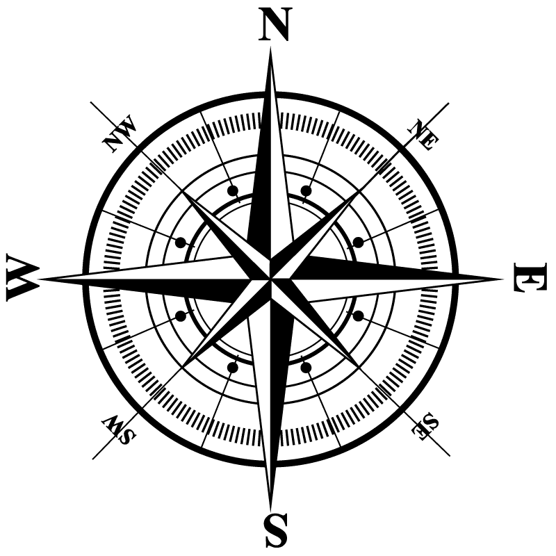 Art Rose Compass North Angle Line Transparent PNG Image