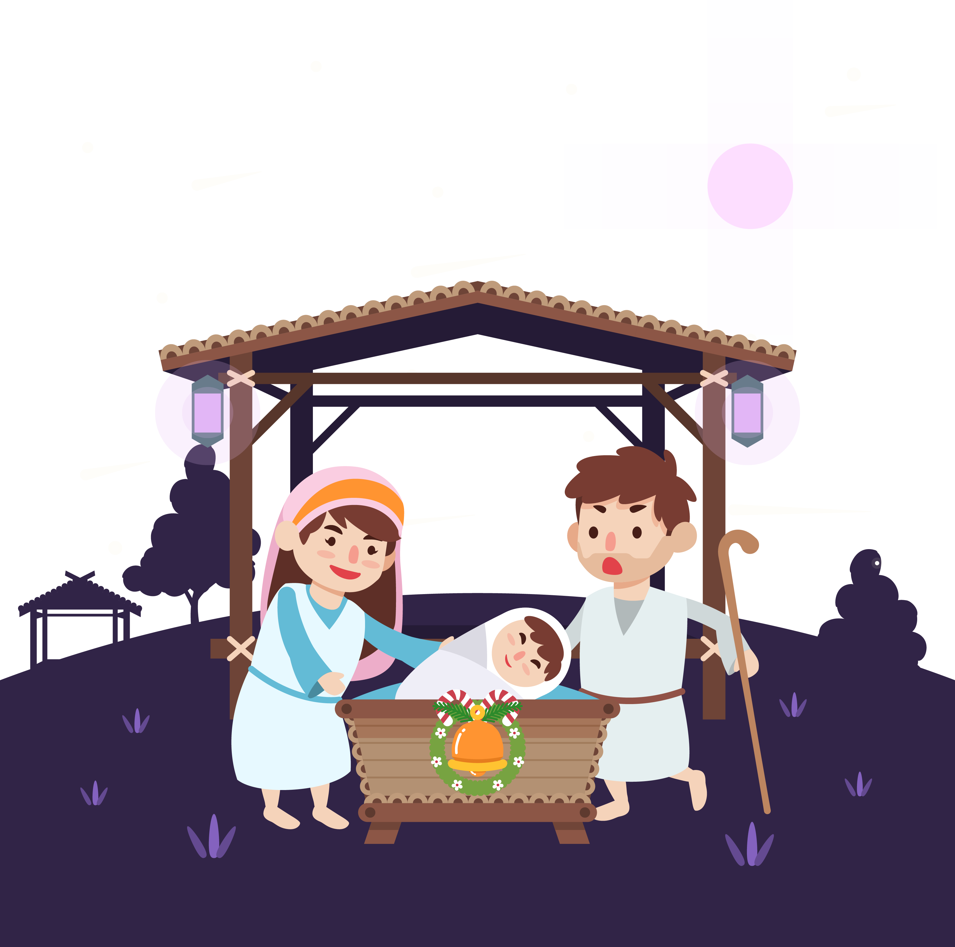 Of Illustration Jesus Nativity Birth Jesus' Transparent PNG Image