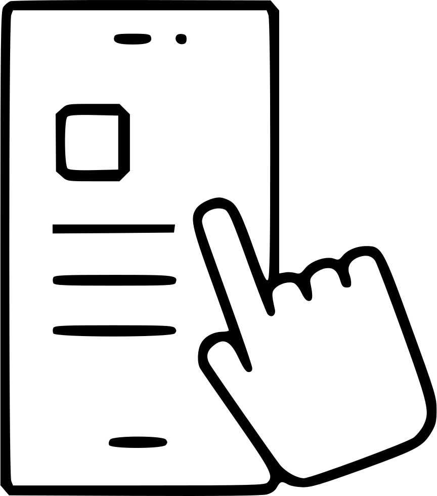 Finger Tablet Outline Free Download PNG HD Transparent PNG Image