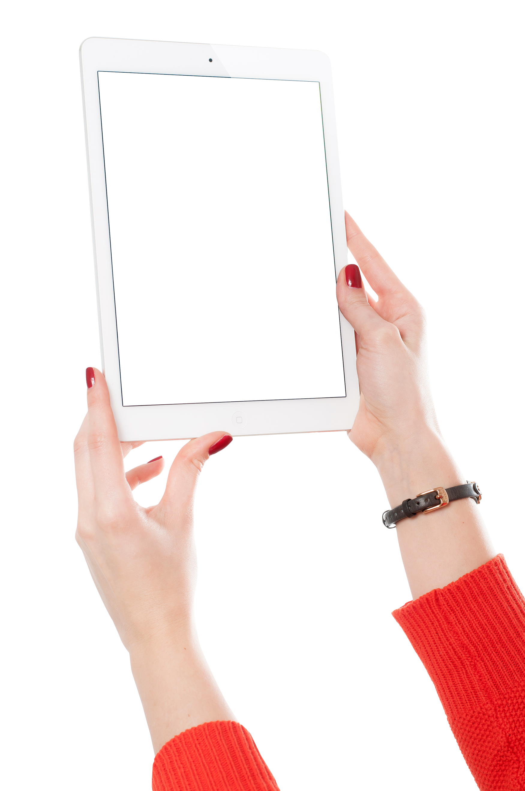 Tablet Holding Female Hand Free HQ Image Transparent PNG Image