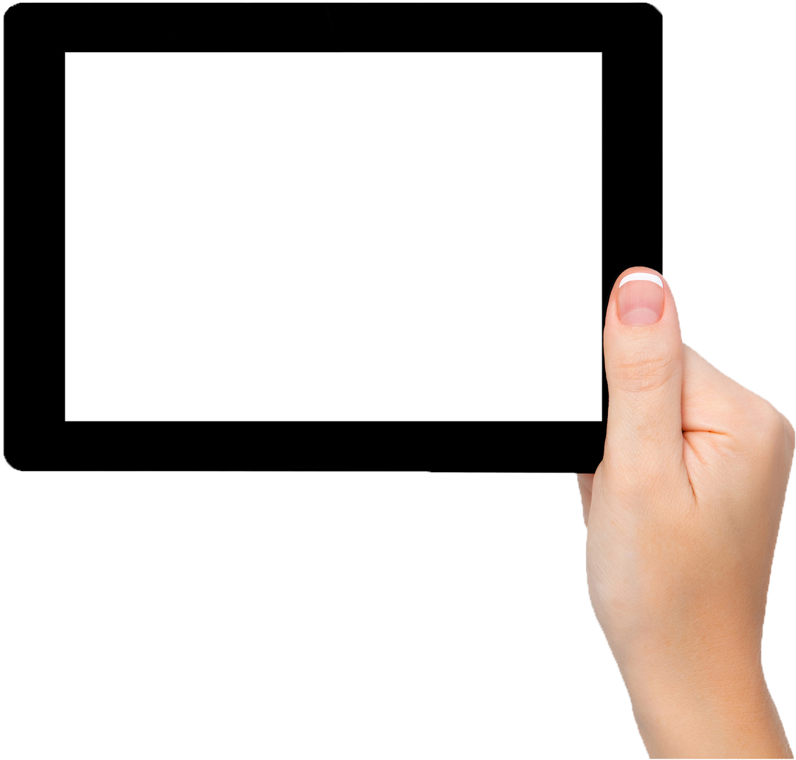 Photos Tablet Holding Female Hand Transparent PNG Image