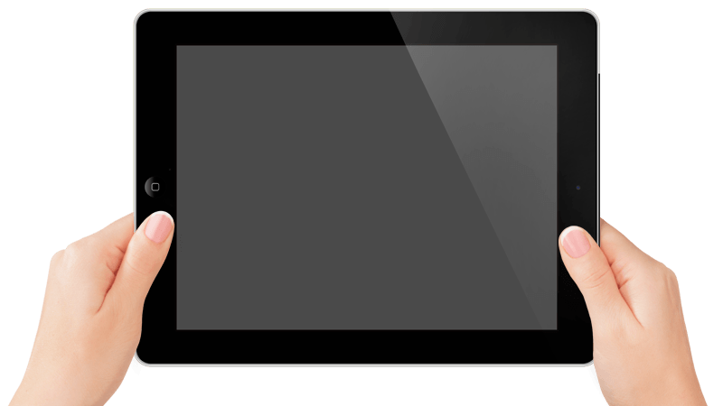 Tablet Holding Female Hand Free Clipart HD Transparent PNG Image