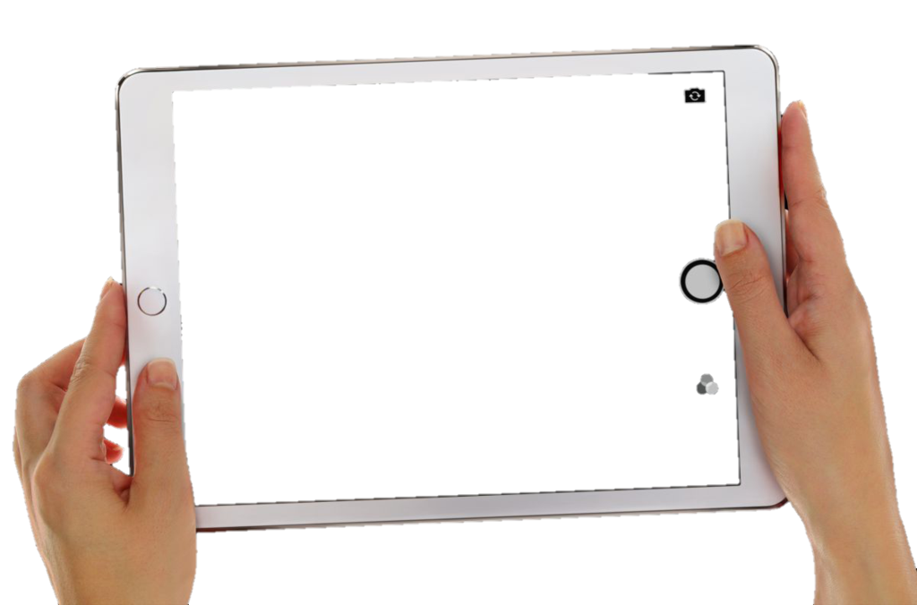 Photos Hand Tablet Holding Mockup Transparent PNG Image