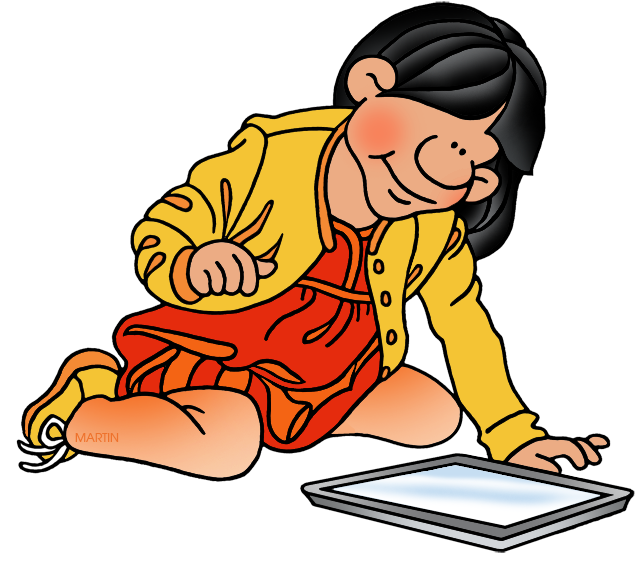 Girl Vector Tablet Free Clipart HQ Transparent PNG Image