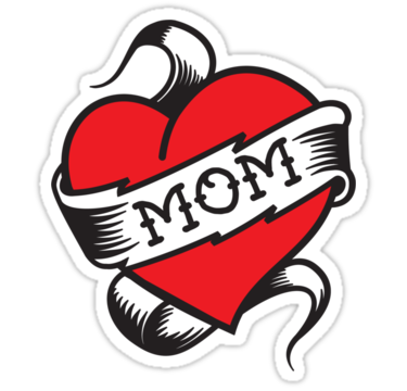 I Love Mom Heart Tattoo Transparent PNG Image