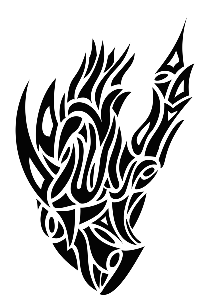 Tribal Heart Tattoo Transparent PNG Image