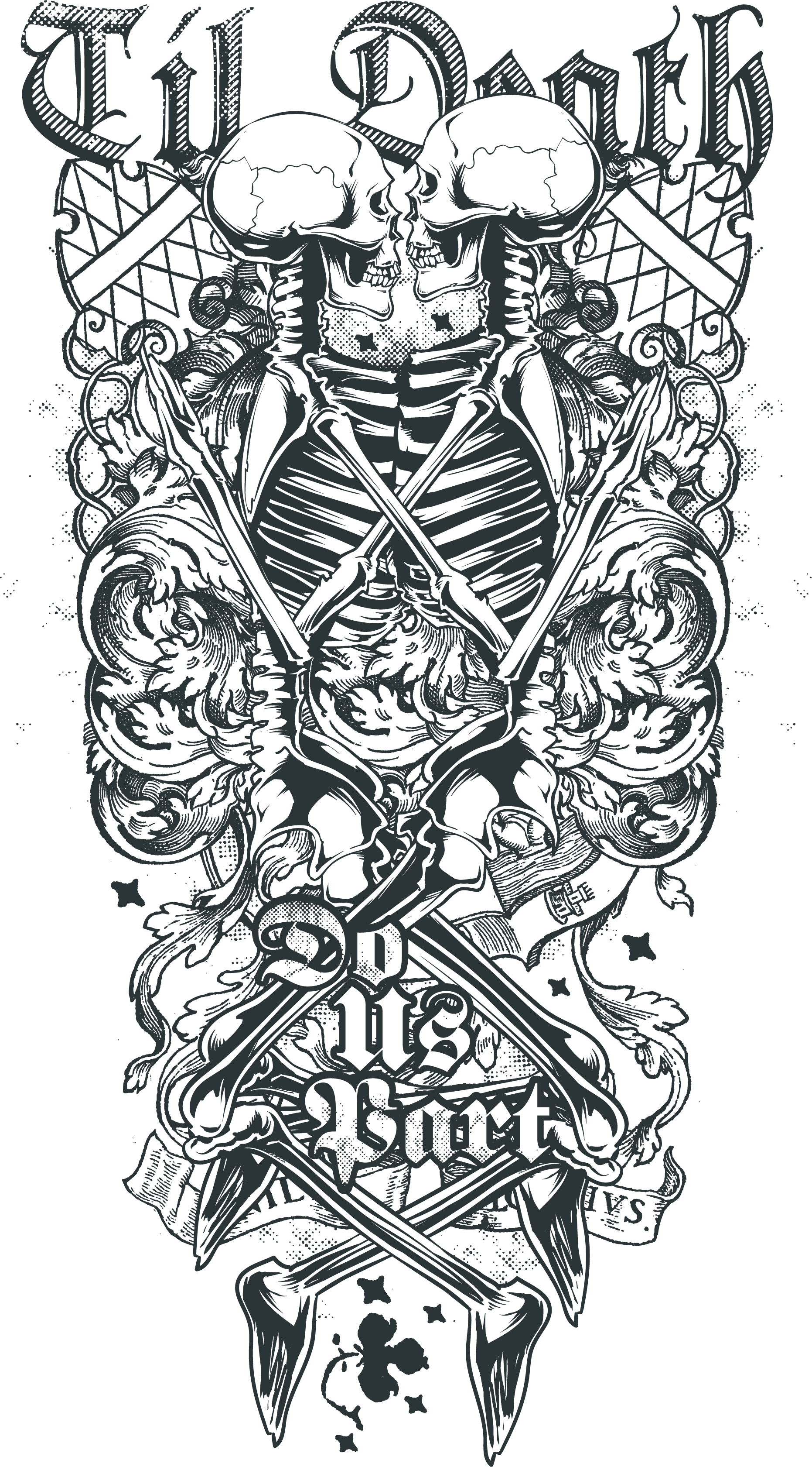 Tattoo Death Skull Sleeve Depending Of Abziehtattoo Transparent PNG Image